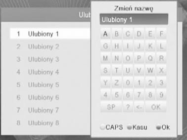 W menu Ustawienia Systemu wybierz Ulubione i wciśnij OK Audio Description Setting:
