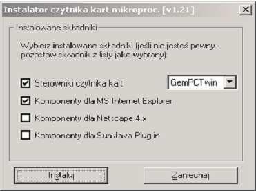 Krok 3. Następnie odznaczyć: Komponenty dla Netscape 4.