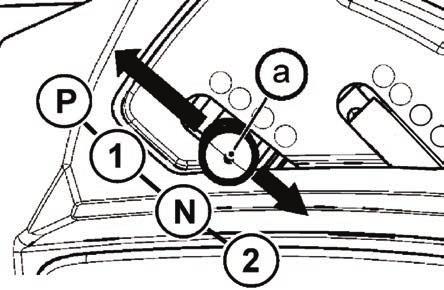 UKŁAD HYDRAULICZNY Sterowanie przednimi złączami zewnętrznego obwodu hydraulicznego Przednimi złączami zewnętrznego obwodu hydraulicznego steruje się przy pomocy dźwigni (a) posiadającej cztery