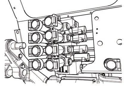 ELEKTROHYDRAULICZNY UKŁAD STEROWANIA Opis lekkich nieprawidłowości działania elektrohydraulicznego układu sterowania EHR-B schemat migania diagnostycznej lampki LED (7) długa pauza liczba mignięć