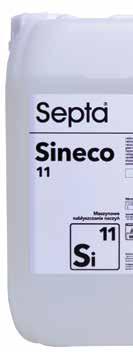 Food Sineco 11 11 Si Maszynowe nabłyszczanie naczyń Lekko kwaśny preparat nabłyszczający do płukania naczyń w zmywarkach gastronomicznych.