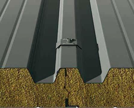 4. Płyty z wełną mineralną Pflaum typu FR 4. Mineralwool panel type FR 4. Сэндвич-панели с минеральной ватой - тип FR Ochrona przeciwpożarowa na dachu.