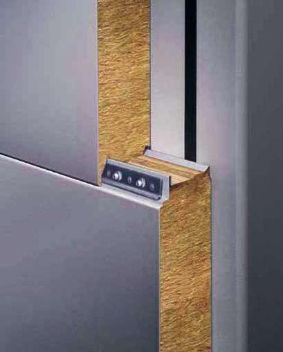 1. Płyty warstwowe z wełną mineralną typ FI 1. Mineralwool panels - type FI 1. Сэндвич-панели с минеральной ватой - тип FI Niewidoczne mocowanie.
