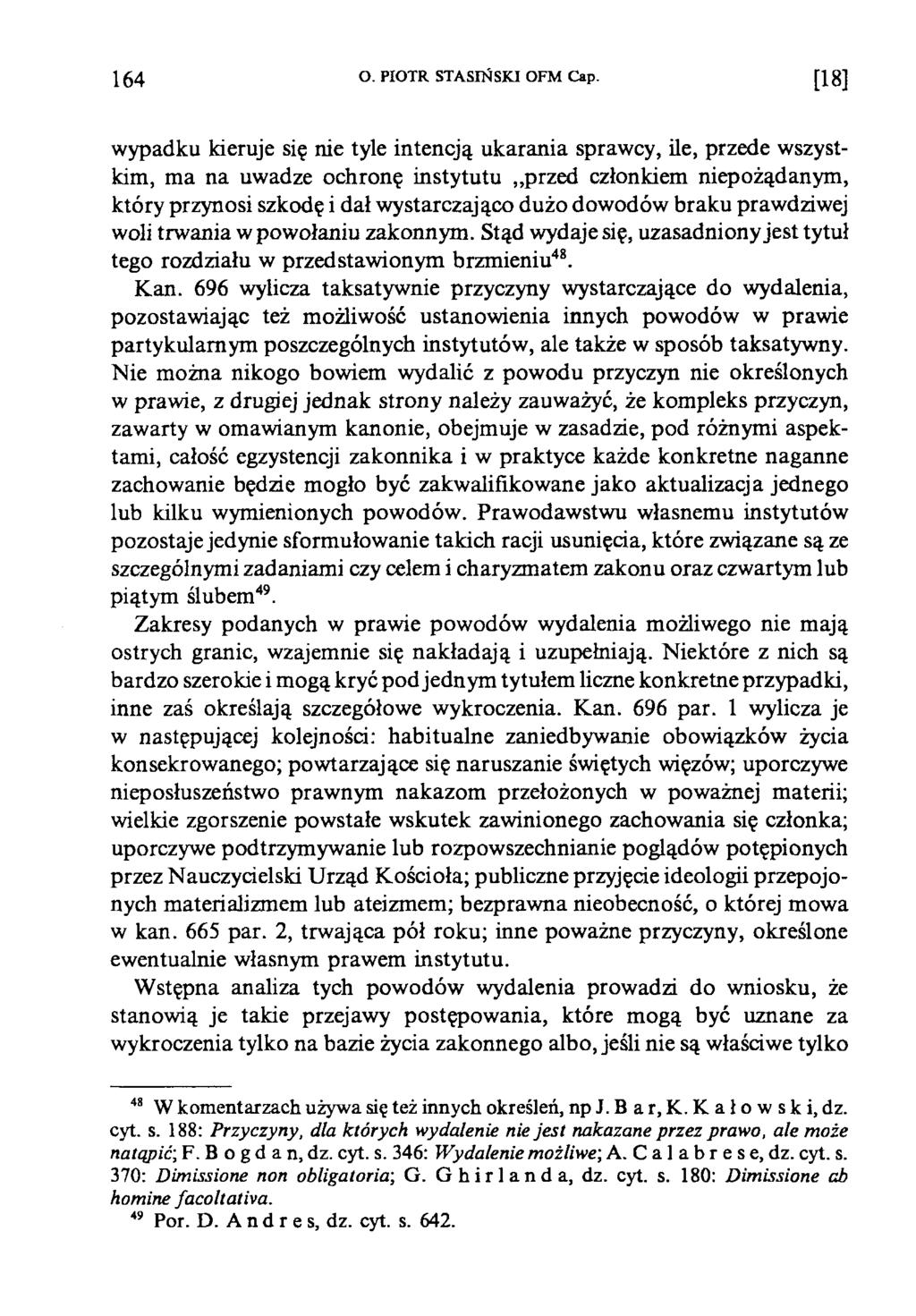1 6 4 O. PIOTR STASIŃSKI OFM Cap.