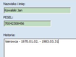 4.3. Dokumentacja medyczna opis uzupełniający. W zakładce DANE O PACJENCIE (rys.