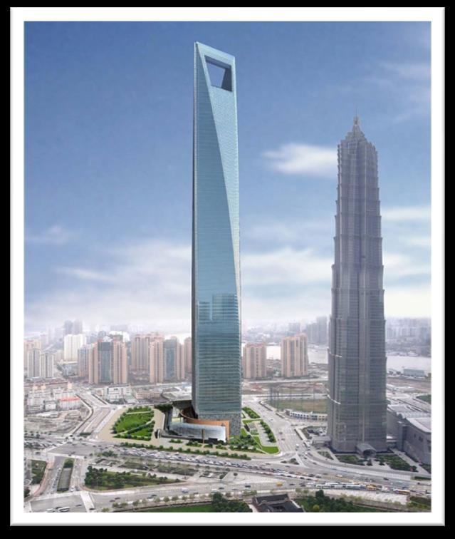 Najwyższe drapacze chmur Shanghai World Financial Center Najwyższy budynek w Chinach, często zwany Mori Buil-ding 30, jest przez niektórych porównywany do gigantycznego otwieracza do butelek.