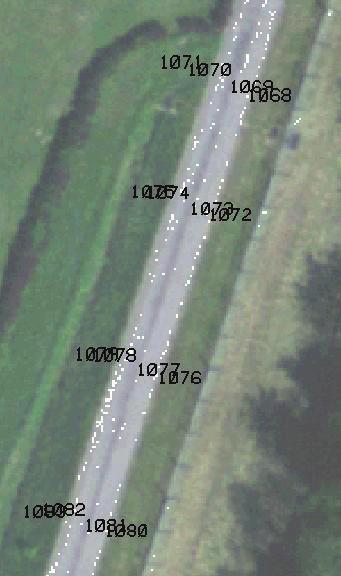 Punkty kontrolne GPS na tle ortofotomapy Fig. 1.