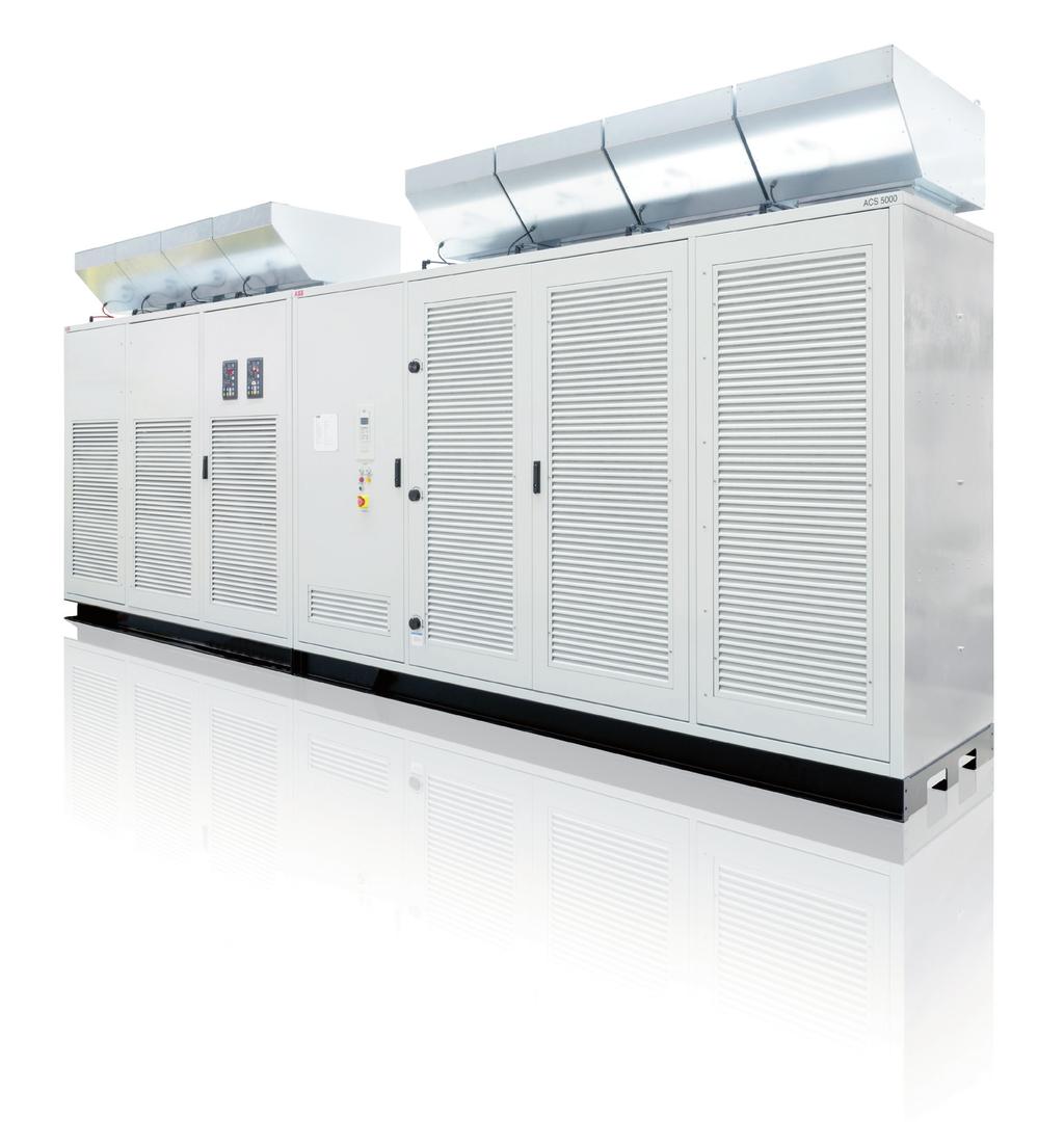 ACS5000 Chłodzony powietrzem, 2 7 MW Optymalizacja kosztów i prosta integracja systemu są możliwe dzięki napędowi ACS5000 chłodzonemu powietrzem.