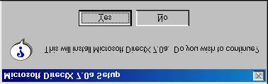 6. Kliknij Install Microsoft DirectX. Pojawi się okno przedstawione na rysunku 3. Rysunek 3: Instalacja DirectX 7.