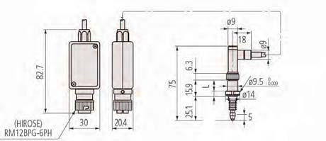 Czujnik Linear Gauge LGB Rozdzielczość 0,1 µm/0.000005" Typ przetwornika Fotoelektryczny enkoder liniowy Maks.