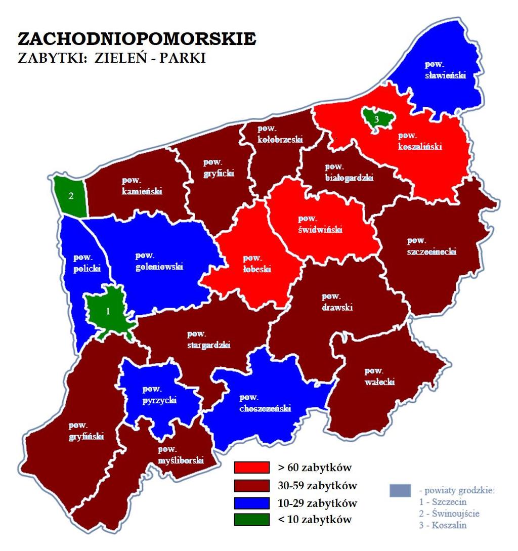 nasadzenia z drzew owocowych, głównie czereśni, jabłoni, śliw to także element waloryzujący zachodniopomorski krajobraz.