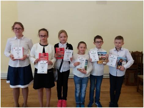 Ogólnopolskiego Konkursu Wielka Liga Czytelników, który odbył się 21 kwietnia 2017r. w Gminnej Bibliotece Publicznej w Serbach.