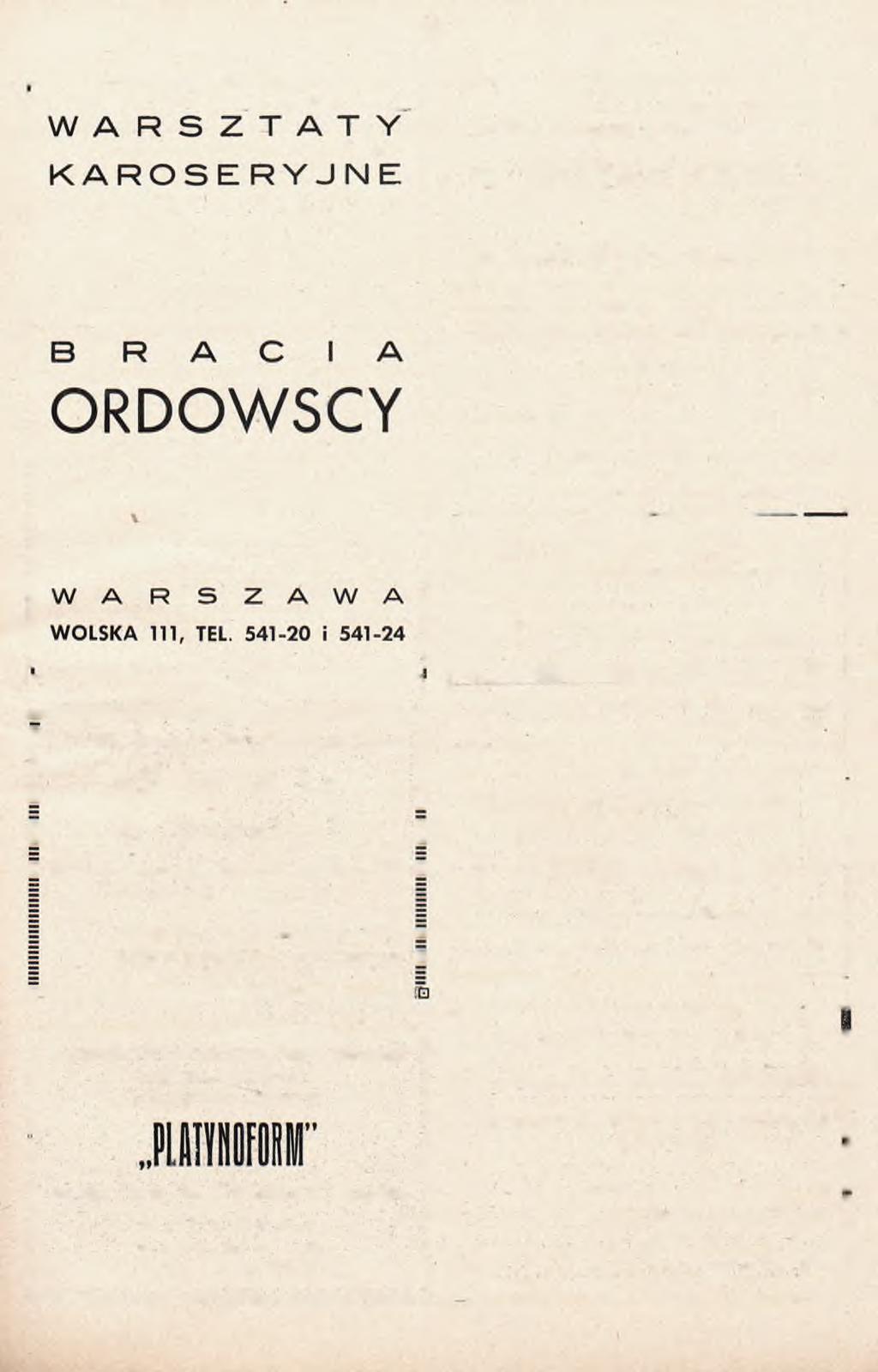 41 R O K Z A Ł O Ż E N IA 1886 F A B R Y K A W Y R O B Ó W M E T A L O W Y C H A. MORANTOW ICZ Spadkobiercy W arszaw a, M io d o w a 16. Tel.