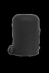 Technical gas valve guard made of white malleable iron, mounted permanently EN Wys/Height