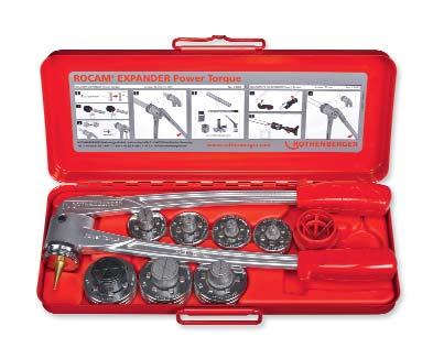 Narzędzia do łączenia rur 1 Expander ROCAM Power Torque Przeznaczony do kielichowania i kalibrowania rur wykonanych z miedzi miękkich i półtwardych, Ø 8 42 mm, aluminium i stali precyzyjnej Ø 8 28 mm