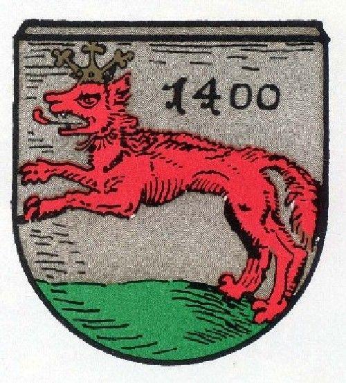 Już jednak XIX-wieczni niemieccy badacze daty tej nie uznawali za element herbu. W 1865 r. Gustav Kratz podawał, że herbem jest biegnący ukoronowany wilk zaczerpnięty z herbu rodziny von Borcke 40.
