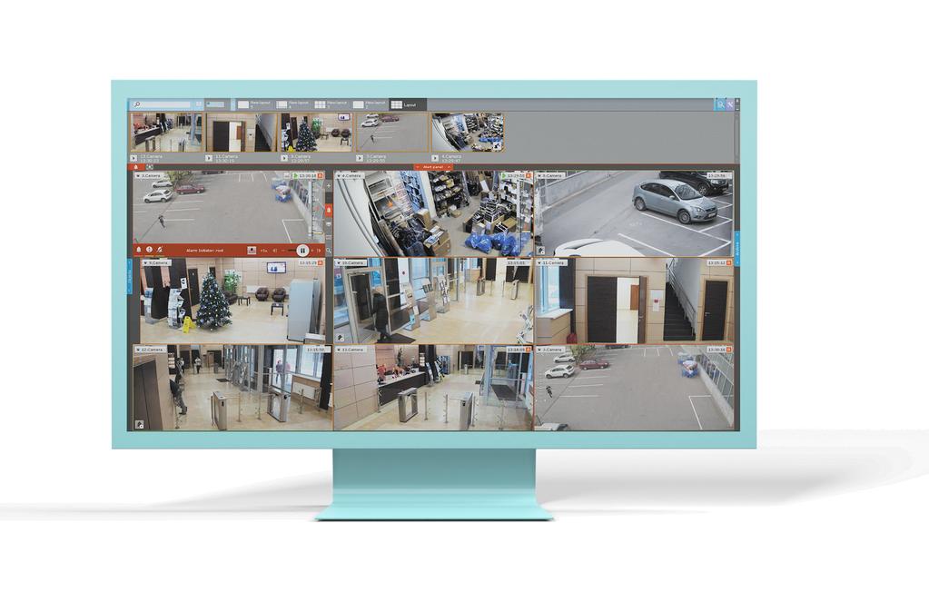Nowy panel nawigator obiektów zawiera pełną listę obiektów systemu przypisanych do wszystkich domen Axxon dostępnych dla zalogowanego użytkownika.