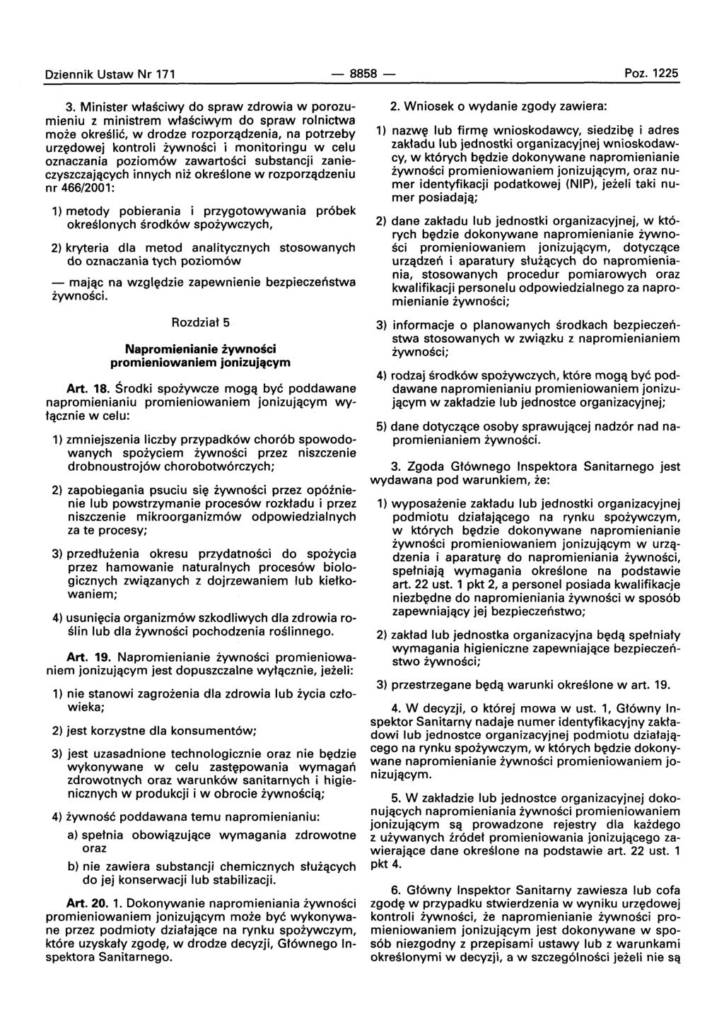 Dziennik Ustaw Nr 171-8858- Poz. 1225 3.
