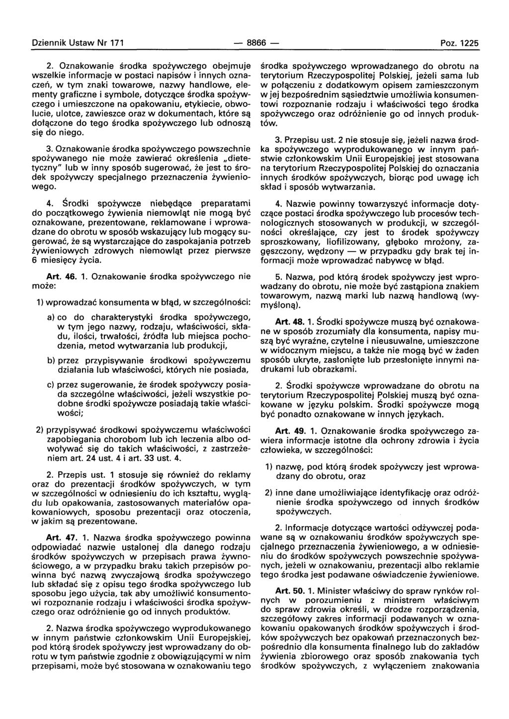 Dziennik Ustaw Nr 171-8866- Poz. 1225 2.