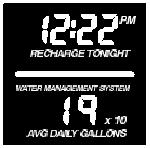 przez 10. 4. Średnie zużycie wody / dzień (Avg Daily Gallons) Na ekranie wyświetlane jest średnie zużycie wody miękkiej/ dzień, wyrażone w galonach.