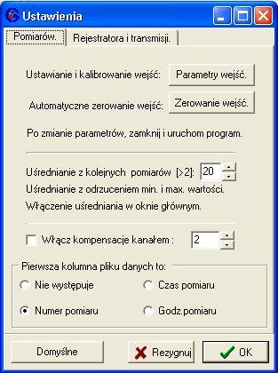 2. START POMIARÓW (dla systemów M1../RX..) Kolejność postępowania przy pierwszym pomiarze: - Podłącz system pomiarowy do zasilacza. - Podłącz kabel komunikacyjny USB. - Włącz zasilanie systemu.