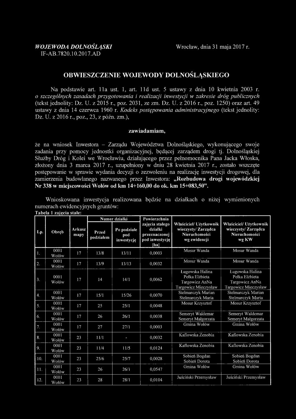 49 ustawy z dnia 14 czerwca 1960 r. Kodeks postępowania administracyjnego (tekst jednolity: Dz. U. z 2016 r., poz., 23, z późn. zm.