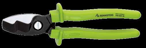 warianty uchwytu Cable shears D0 For cutting single-strand, multi-strand and fine-wire aluminium and copper cables Not for steel wire, wire cable or hard-drawn copper cable Easy, clean cut with