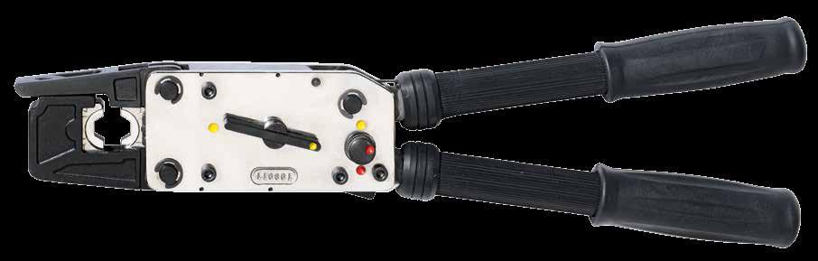 head makes it easy to crimp awkwardly shaped connectors, and