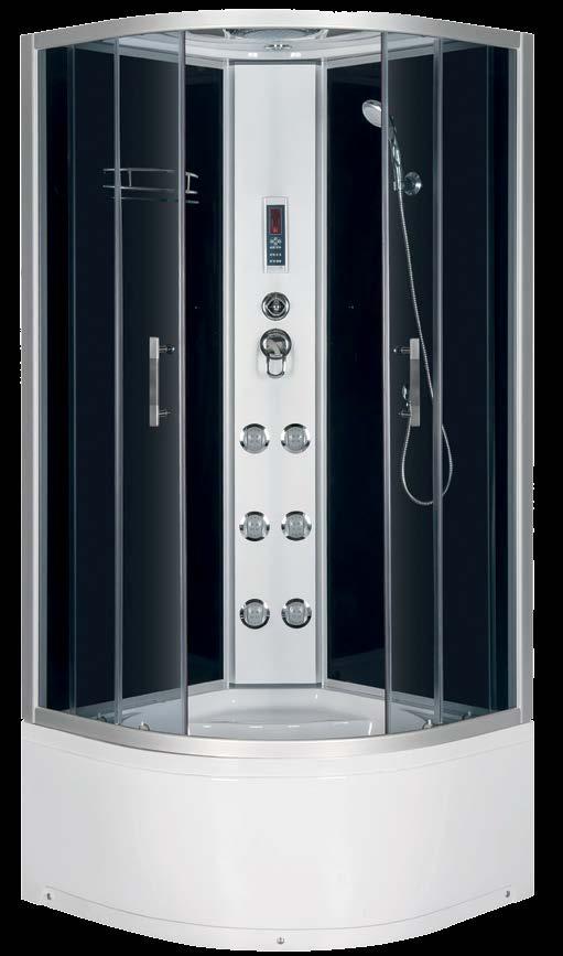 aluminium, satin DOOR: DOUBLE WING SLIDING DOOR SHOWER: TOP AND HAND WATER