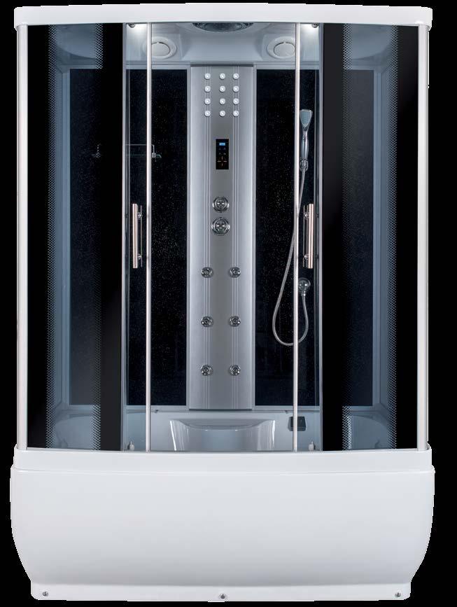 aluminium, satin DOOR: DOUBLE WING SLIDING DOOR SHOWER: TOP AND HAND WATER