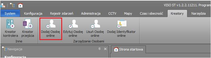 Etap 8: - Konfiguracja wysokopoziomowa użytkownicy Do definiowania, edytowanie oraz usuwania użytkowników systemu KD można wykorzystać kreatory programu VISO.