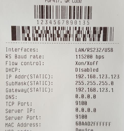 Należy pamiętać, aby w ustawieniach sieci wpisać prawidłowy adres IP drukarki.