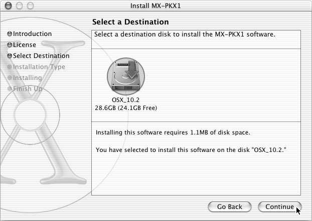 MAC OS X (v10.2.8) Je li system Mac OS X v10.2 nie został zaktualizowany do wersji 10.2.8, przed przyst pieniem do instalacji pliku PPD nale y go zaktualizować.