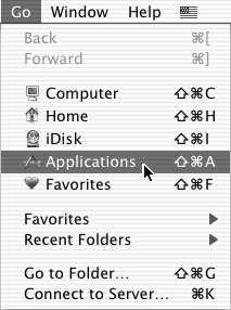 MAC OS X (v10.2.8) 11 Z menu [Go] wybierz [Applications]. 15 Skonfiguruj sterownik drukarki. (1) (2) (3) 12 13 14 Kliknij dwukrotnie folder [Utilities].