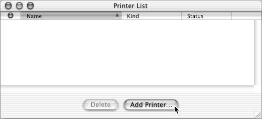 MAC OS X (v10.1.5) 12 13 Kliknij dwukrotnie folder [Utilities]. Kliknij dwukrotnie ikon [Print Center] ( ). 16 Wybierz plik PPD odpowiedni dla danego modelu urz dzenia.