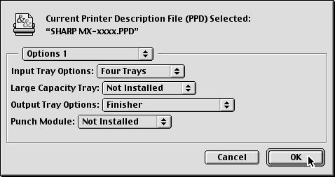 (2) Wybierz plik PPD odpowiedni dla danego modelu urz dzenia i kliknij przycisk [Open]. (3) Kliknij przycisk [OK].