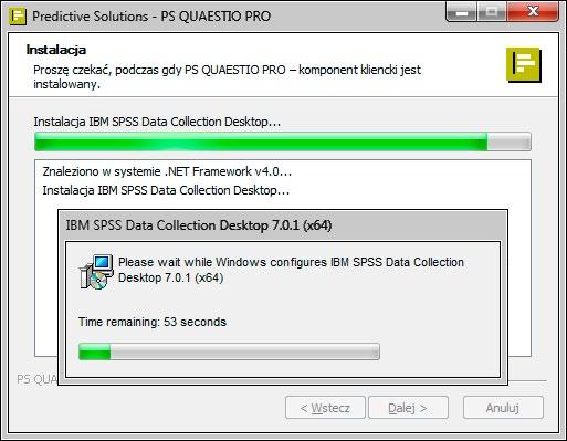 Następnie uruchamiany jest instalator systemu IBM SPSS Data Collection Desktop.