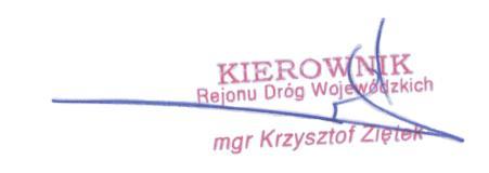 Zamawiający: Województwo Zachodniopomorskie - Zachodniopomorski Zarząd Dróg Wojewódzkich w Koszalinie tel. 94/342-78-31 prowadzący postępowanie: Rejon Dróg Wojewódzkich w Chojnie ul.