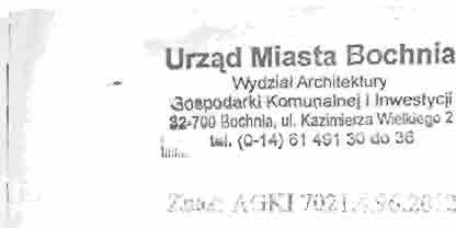 1519/24, 1519/6, 1519/7, 1519/23 w Bochni do kolektora kanalizacji opadowej poprzez wpięcie do istniejącej studzienki kanalizacyjnej lub zabudowę studni na