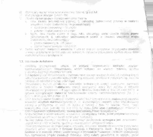 III. Wymagany stopień skompensowania mocy biernej, tg (p < 0,4. IV. Sieć pracuje w układzie: 0,4 kv - TN V. Określa się następujące dopuszczalne czasy trwania: a.
