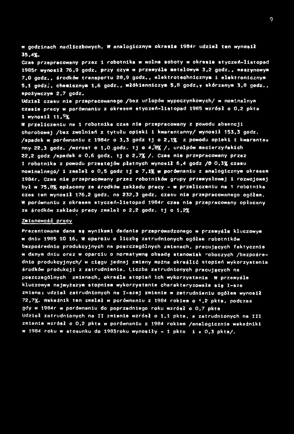 , spożywczym 2,7 godz.