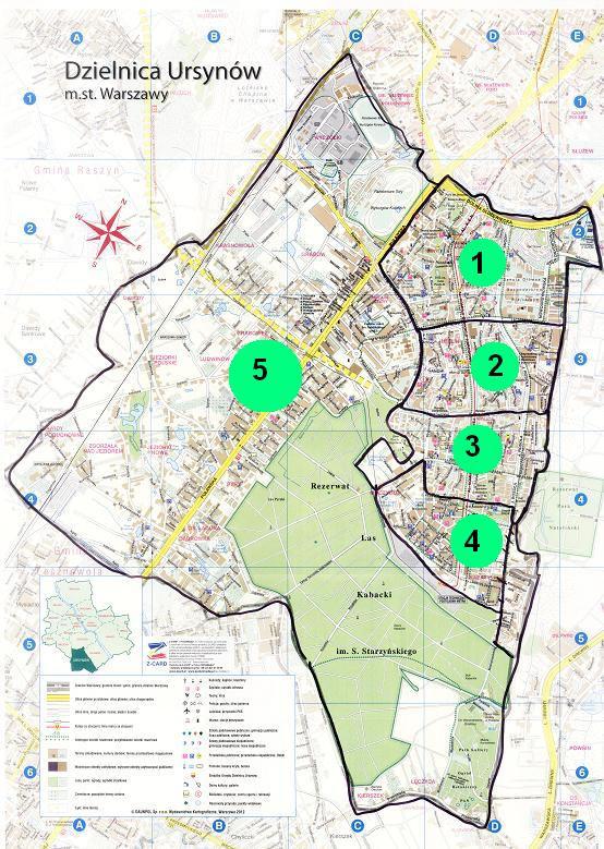 Metodologia Podział dzielnicy Ursynów na obszary Badanie zostało zrealizowane z wykorzystaniem doboru respondentów metodą Random route (losowa ścieŝka) tzn.