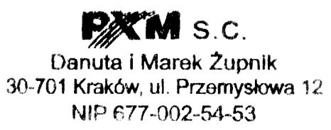 Konsole teatralne i estradowe Cyfrowe ś ciemniacze mocy SYSTEM dmx Sterowniki ARCHITEKTONICZNE OŚ WIETLENIE LED ul. Przemysłowa 12 30-701 Kraków tel: 012 626 46 92 fax: 012 626 46 94 e-mail: info@pxm.