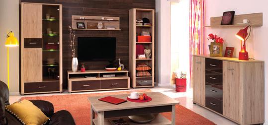 szafka RTV 2s/150 499 PLN 153/44,5/52 cm Bryły kolekcji Kelso gwarantują pełną swobodę w aranżacji pokoju dziennego lub jadalni.