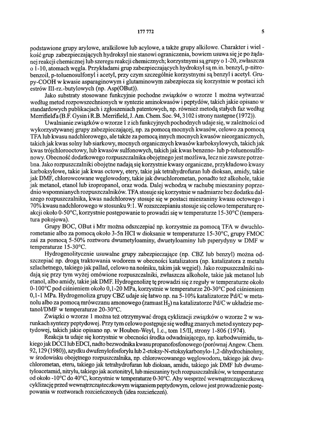 177 772 5 podstawione grupy arylowe, aralkilowe lub acylowe, a także grupy alkilowe.