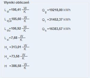 Opis obliczeń sezonowego zapotrzebowania na ciepło na cele ogrzewania i wentylacji Rys 218. Wyniki obliczeń norma PN EN ISO 13790:2006 Rys 219.