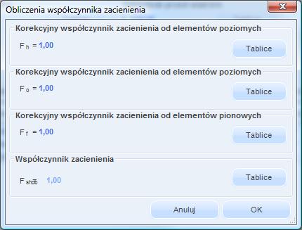 zacienienia), dla pozostałych przegród wartość orientacyjna w celu zdefiniowania położenia. SZEROKOŚĆ W [m] długość przegrody informacja o całkowitej długości przegrody.