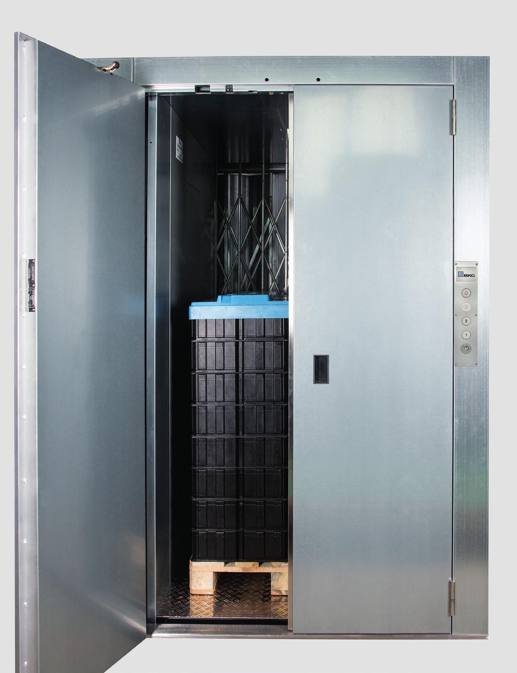 Güteraufzüge mit selbsttragendem Gerüst Goods lifts with self-supporting structure