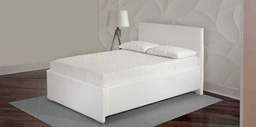 Łóżko AFRODYTA konstrukcja została wykonana z płyty meblowej pokrytej tkaniną tapicerską pikowaną łóżko posiada belkę środkową wzmacniającą konstrukcję (dotyczy łóżek o
