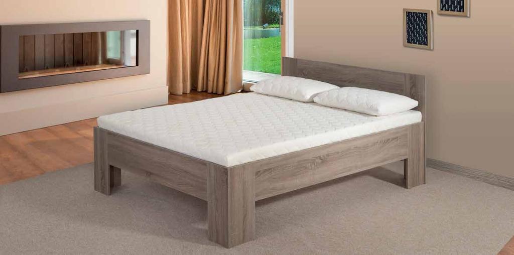 Łóżko Helios wykonane z płyty laminowanej oklejone obrzeżem abs o grubości 2 mm łóżko posiada belkę środkową wzmacniającą konstrukcję (dotyczy łóżek o rozmiarach od 120 cm i powyżej) najlepiej w tym